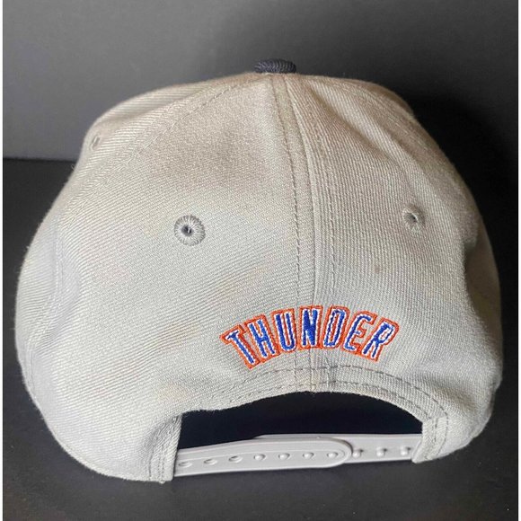 Oklahoma City Thunder OKC Mitchell & Ness Snapback Gray NBA Basketball Hat Sport - Picture 4 of 7